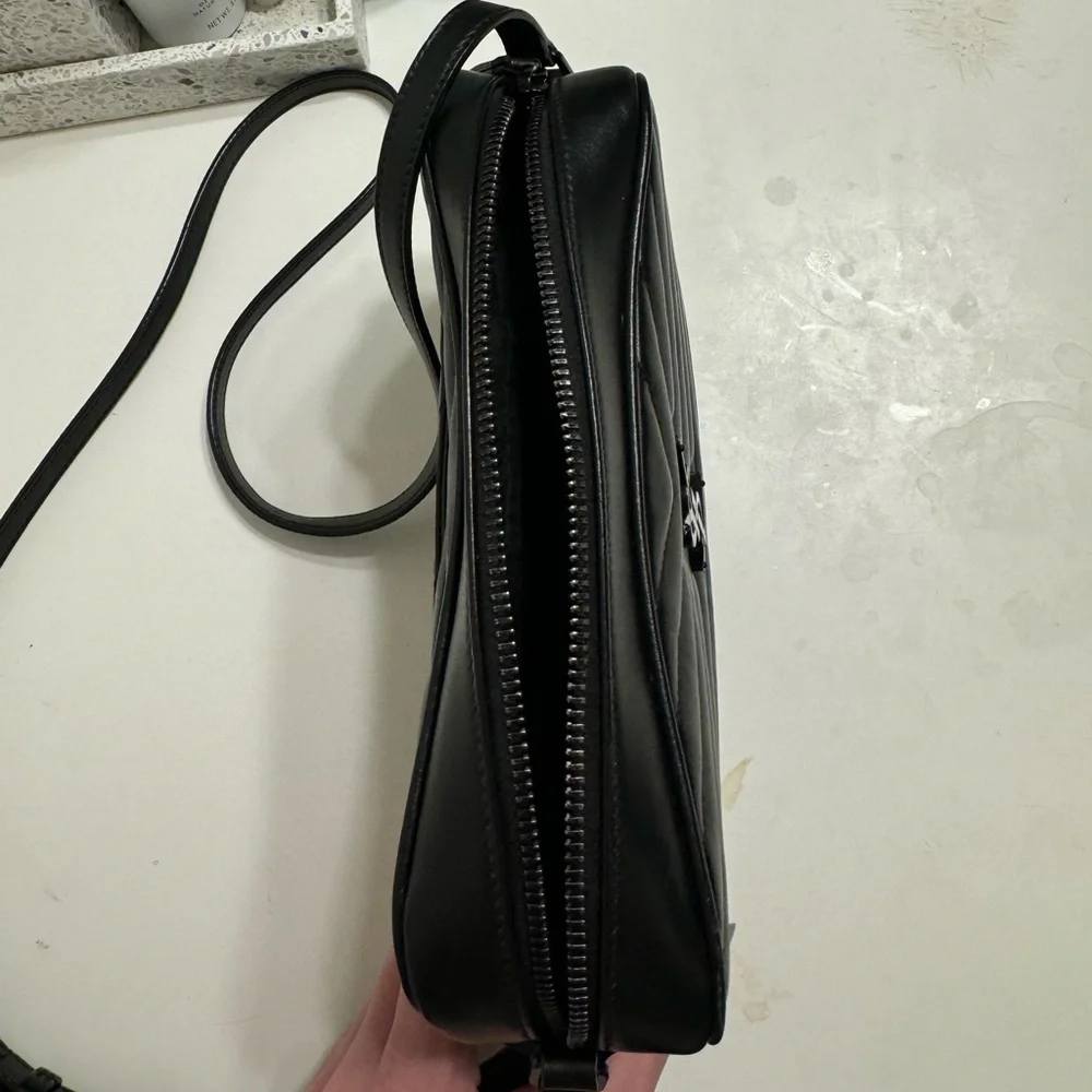 Yves Saint Laurent Black Quilted Leather Crossbody Bag